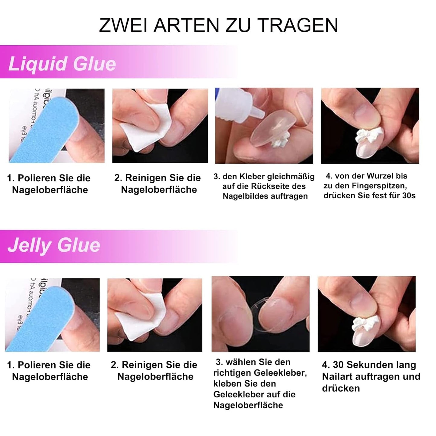 Moonglow korte magnetische kunstnagels, roze amandelrood gradiënt glitter kattenoog met lijm, roze rode ombre glitter fototherapie kunstnagels voor dames en meisjes
