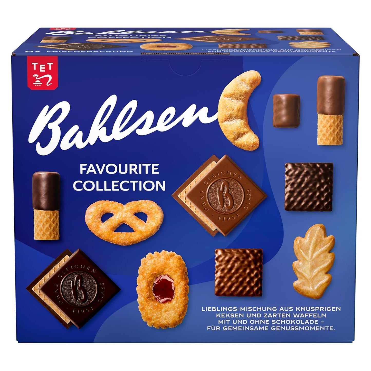 Bahlsen Favorite Collection XL 1 pak knapperig deeg en wafelmix met melk en pure chocolade (8 x 227 g / 1816 g)
