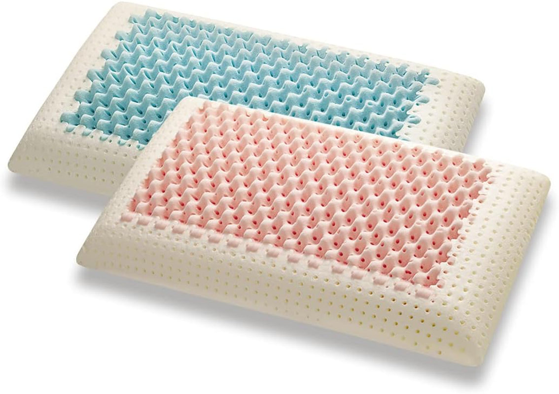 Marcapiuma - Paar neksteunkussens met geheugen - Miss & Mister - Ultra-ademende zijkant - Hoes van 100% katoen - Orthopedisch - Visco-kussen Memory Foam - MEDISCH PRODUCT - Gemaakt in Italië Naty Shop Standaardkussens Standaardtitel