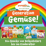 Pumpkin Organics Baby Meergranen Wortel- en Mangoringen (8 stuks) Babysnacks zonder additieven vanaf 12 maanden - Allergeenvrij² en glutenvrij³ Krokante babysnacks (8 x 20 g)