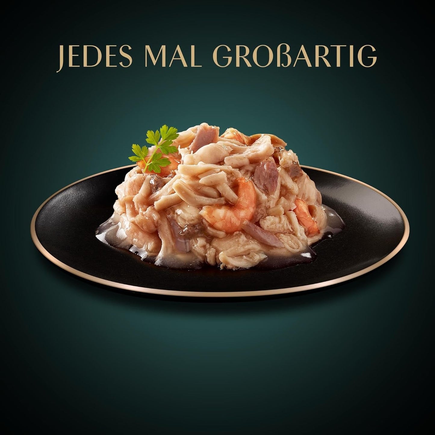 SHEBA Filets Volwassen Katzenfutter in Saus met Kip, Hochseefisch en Garnelen 16 x 60g Shell