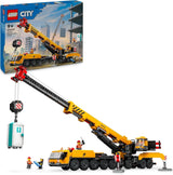 LEGO City Mobiele bouwkraan Bouwspeelgoed voor jongens en meisjes Creatief kindercadeau Lange uitschuifbare arm 4 minifiguren van een bouwvakker voor rollenspel 60409 Bouwsets