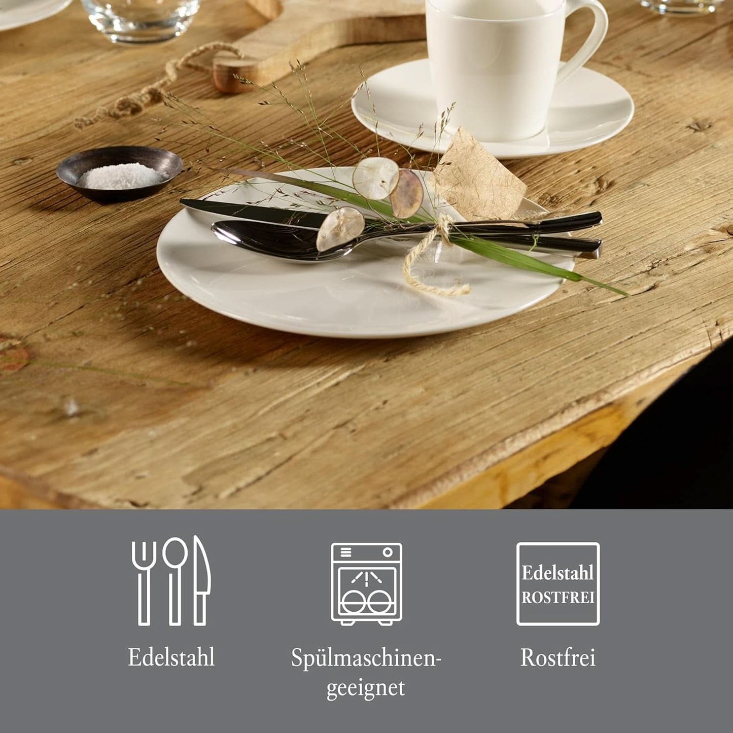 Vivo van Villeroy & Boch - Voice Basic bestekset 30-delig voor 6 personen Naty Shop