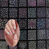 3D Nagelsticker 30 Blatt Nagelsticker Selbstklebend Blumen Blumenherzform Nageldesign Nagelsticker Nageldesign Zubehör Nagelaufkleber Für DIY Decoraties, Maniküre, Handyhüllen