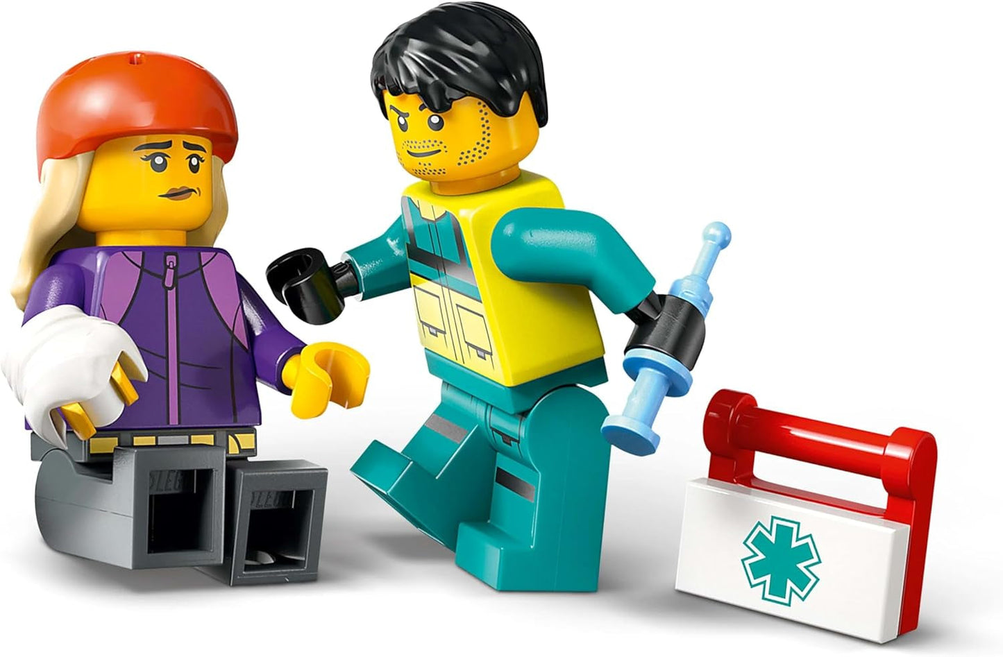 LEGO City Ambulance - speelgoed met 2 minifiguren (skateboarder en chauffeur) - educatief speelgoed voor jongens en meisjes vanaf 5 jaar - cadeau-ideeën voor verjaardagen en feestdagen 60451 Bouwsets Besuche den LEGO-Store