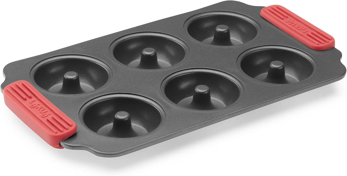 Lékué Muffin-Backform, Antihaftbeschichte, Metall, 6 Mulden Vormen en bakplaten Naty Shop Donuts