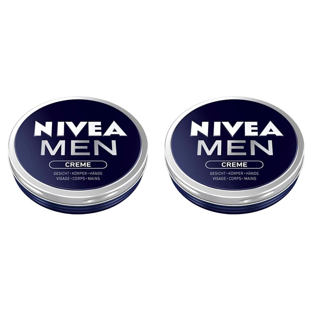 NIVEA MEN Creme, voedende huidcrème met vitamine E, 150 ml Naty Shop 2 x 75 ml 75 ml