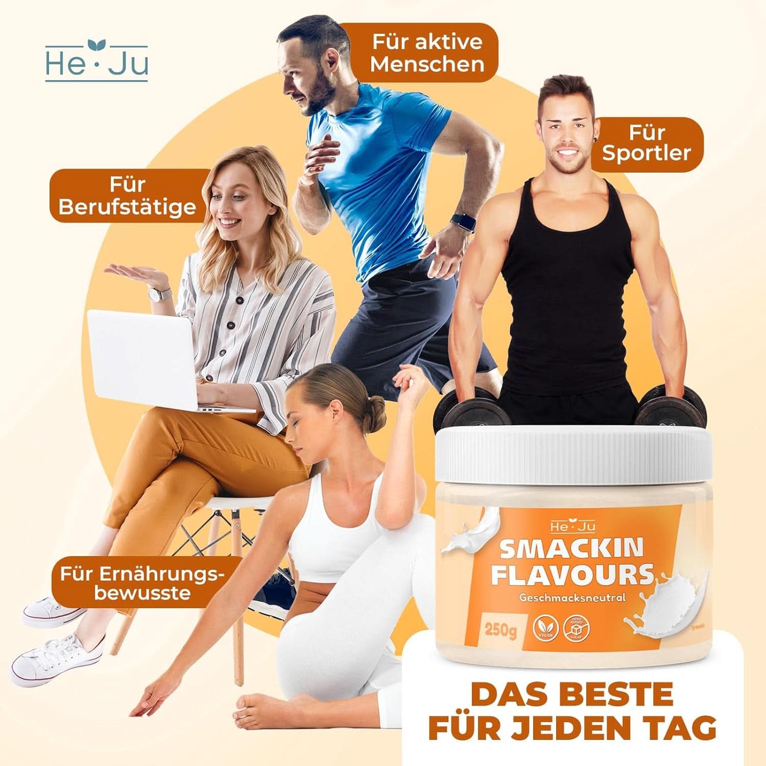 He-Ju, Poeder met neutrale smaak, 250 gram Aromas Naty Shop