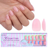 Btartbox Extra korte zachte gelnagels Volledige dekking Amandel korte nageltips 160 stuks Voorontworpen XCOATTIPS Kunstnagels Amandel korte nageltips voor nagelverlengingen
