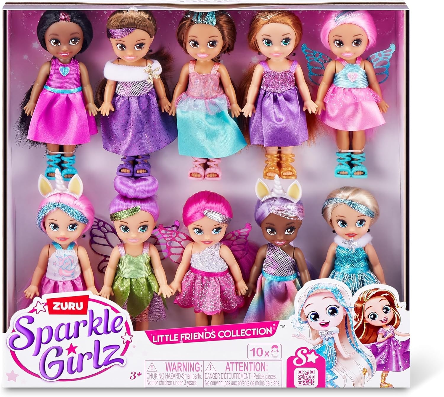 -Poppen-10 cm-Fantasy Little Friend-collectieset van 10