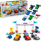 LEGO DUPLO Town F1 teamraceauto's met racers, bouwspeelgoed voor het hele gezin, fantasierijke speelervaring, verjaardagscadeau voor peuters, jongens en meisjes vanaf 2 jaar oud 10445 Bouwsets Bekijk de LEGO-Store standaardtitel