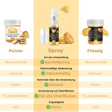 He-Ju Metallic Gold vloeibare kleurstof voor levensmiddelen 25 ml, eetbare glitter voor drankjes en eten (metallic goud, 25 ml)