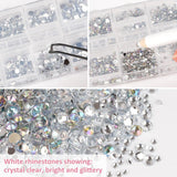 5820 Stück Strasssteine ​​​​Nägel, Glitzersteine ​​​​Nägel en Halbrunde Perlen, AB Kristall Rhinestones, Flatback Nagel Steine ​​​​Mit Pinzette en Stift Für Nagel/Diy (Mehrere Größen en Farben)