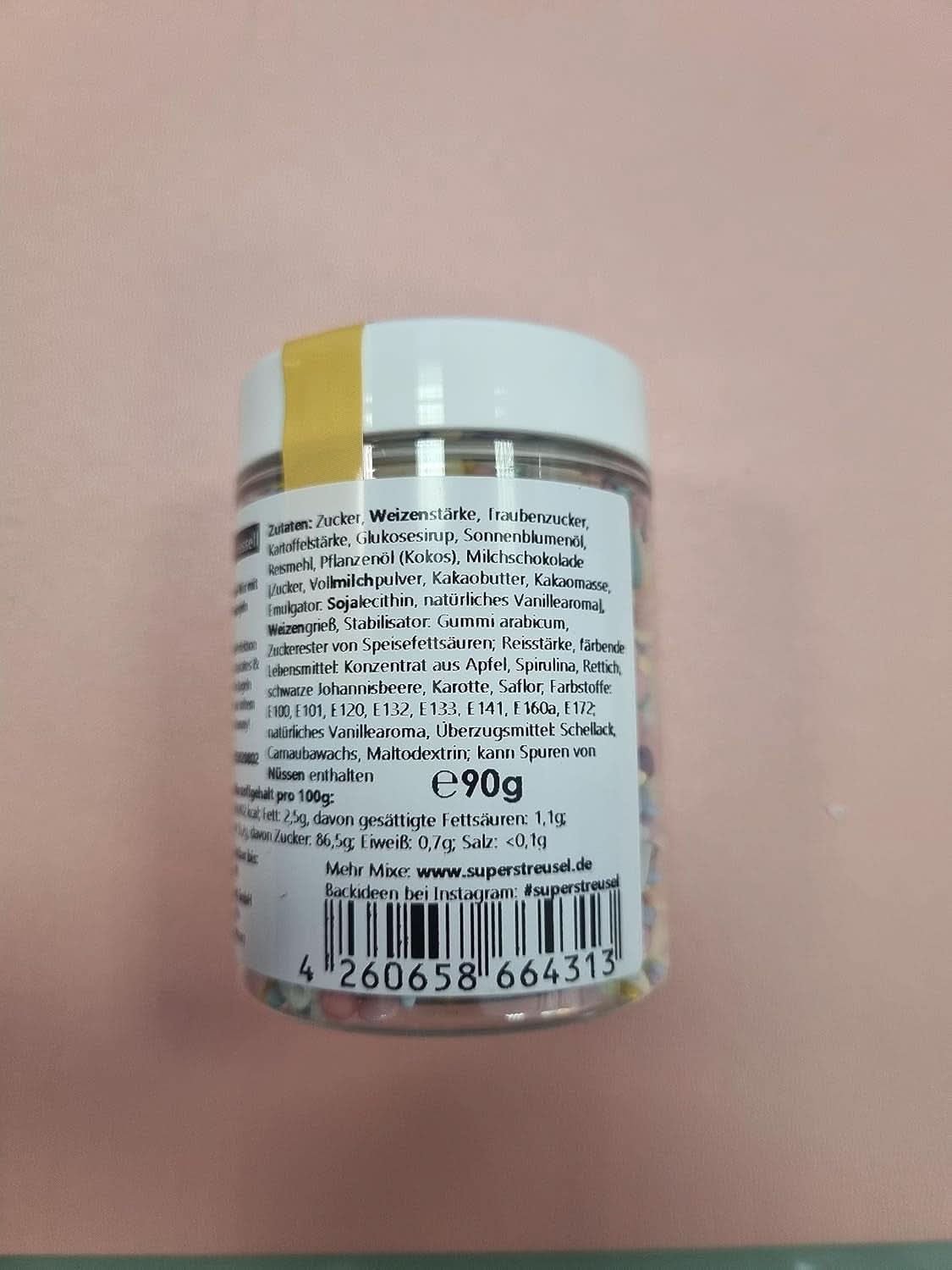 Super Streusel Carusel Pastel, hagelslag in pastelkleuren, 90 gram Hagelslag Naty Shop