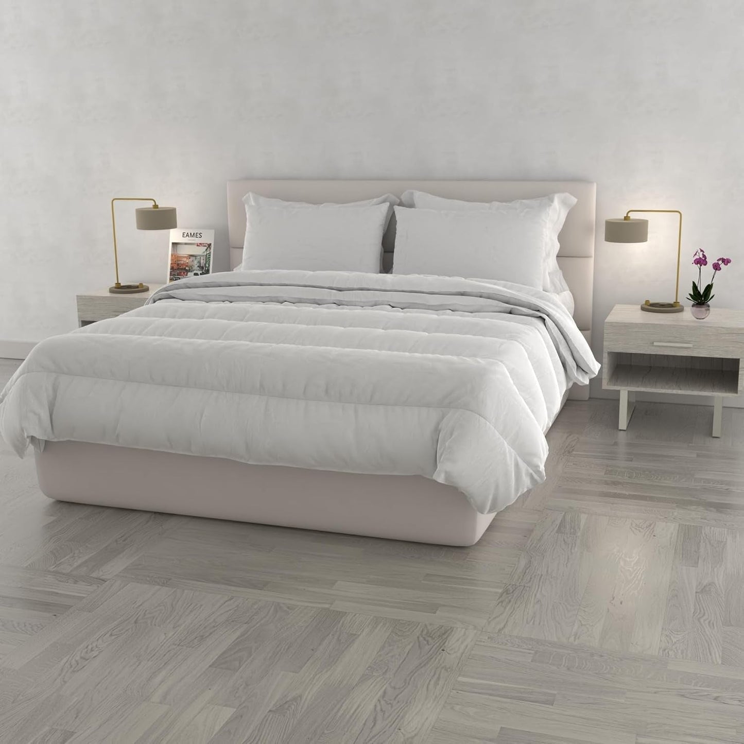 Prestige quilt, 4 seizoenen, Made in Italy, wit, 150 X 200 cm Quilts en quilts Naty Shop 250X200Cm