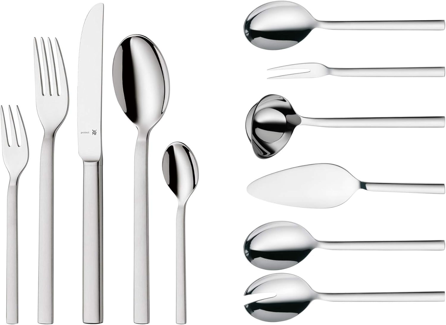 WMF Lyric plus roestvrijstalen bestekset voor 6 personen, 30 of 66 delig Keuken Naty Shop 66-Teilig