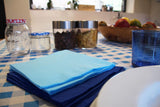 SER4230239 Servet 40 X 40, 2-laags, 1/4-vouw, 100 servetten, 2-laags, gladde rand, blauw