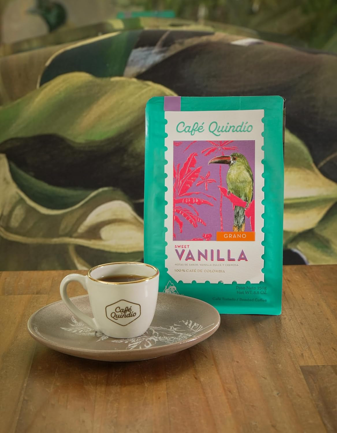 Cafe Quindio Specialty Coffee - 100% Arabica koffiebonen, Colombia - met natuurlijke tonen van zoete vanille (250g) - ideaal voor filterkoffie, portafiltermachines of French press