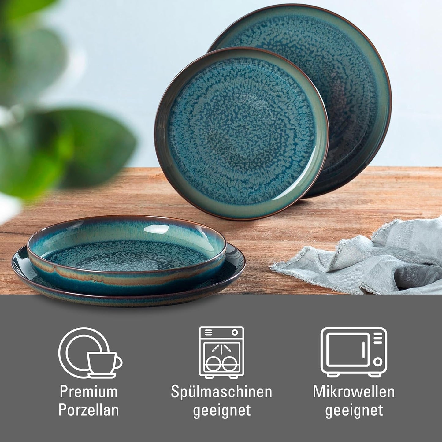 Crafted Breeze serviesset van Villeroy & Boch, 4-delig, voor 2, groen
