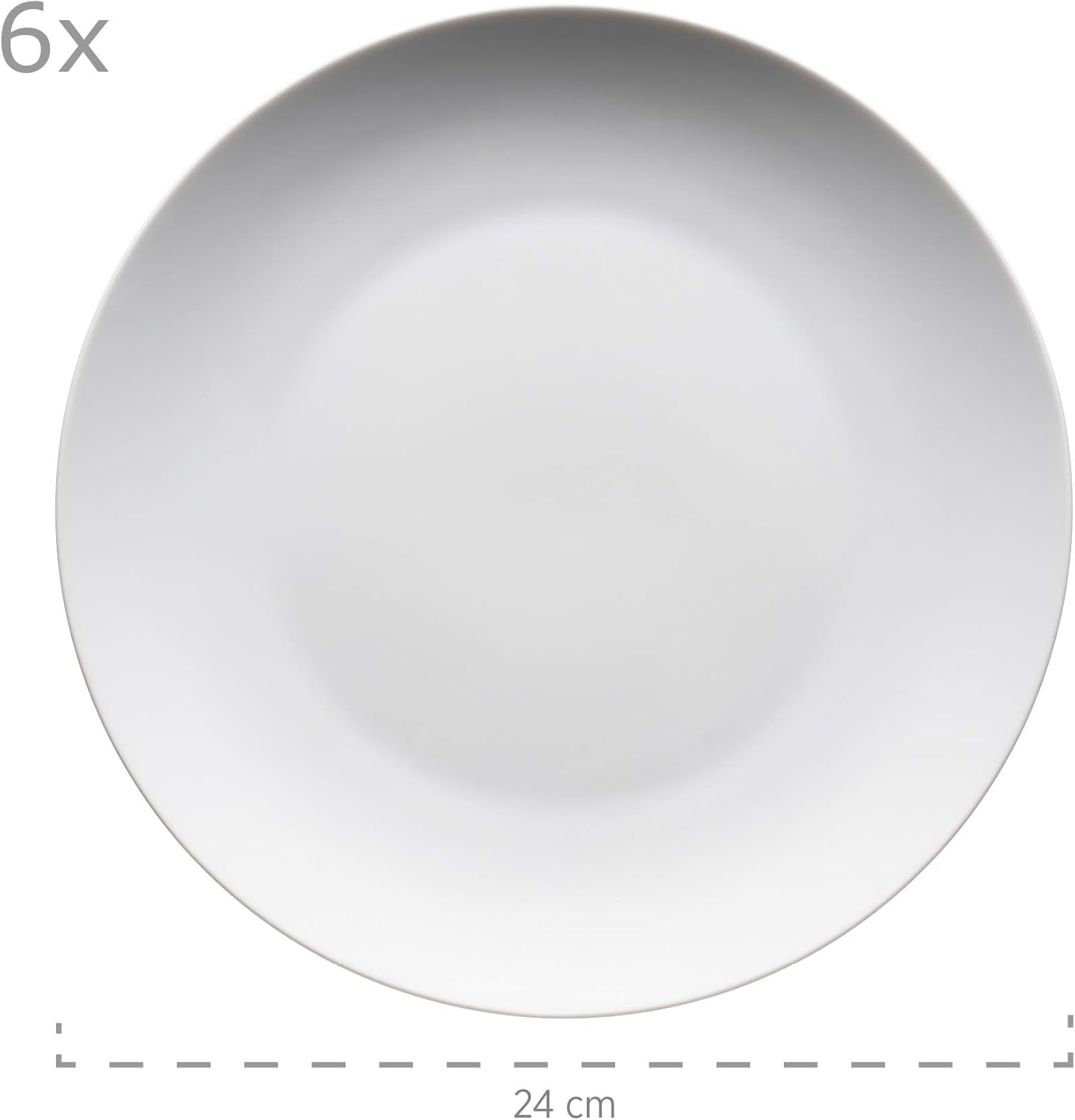 Mäser Barca servies voor 6 personen, set van 12, porselein, wit