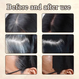 2 stuks donkerbruin haarlijnpoeder, haarlijnpoeder, haarlijnconcealer, haarkleurpotloden met kam, grijs haarafdekkingshulpmiddel voor dames en heren (40 g, donkerbruin) Naty Shop haarverf