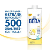 BEBA Junior kant-en-klare melkdrank 1-3 jaar, met HMO, bij de leeftijd passend eiwitgehalte, palmolievrij, visolievrij, peutervoeding, 12 stuks (12 x 500 ml)