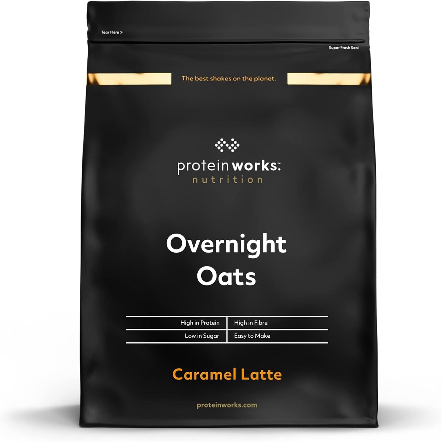 Overnight-havermout met proteïne | Pure chocolade en framboos | Eiwitrijk ontbijt | Suikerarme Snack | Havermout met lage GI | 500g