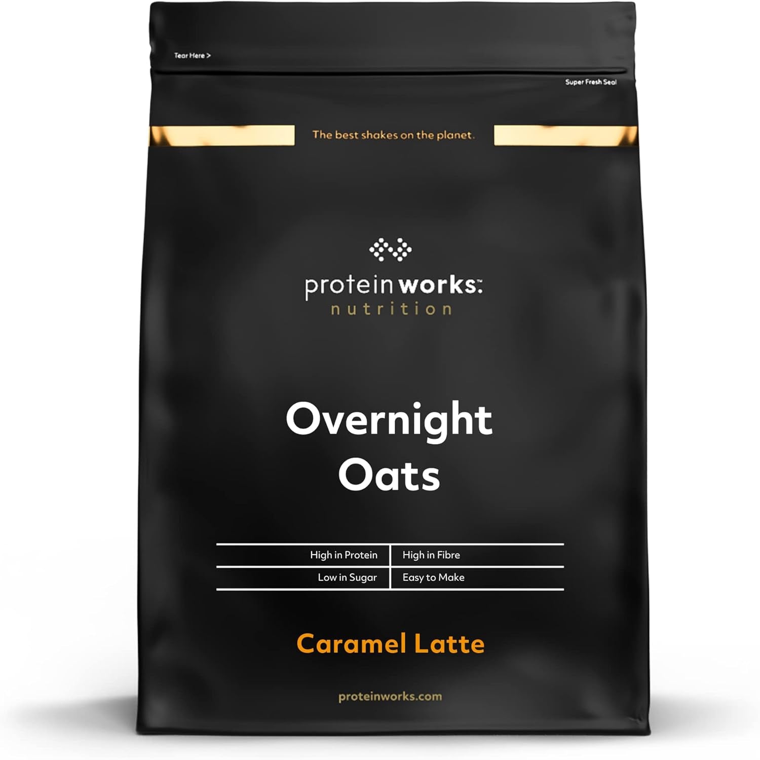 Overnight-havermout met proteïne | Pure chocolade en framboos | Eiwitrijk ontbijt | Suikerarme Snack | Havermout met lage GI | 500g