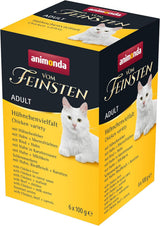 animonda Vom Feinsten Natvoer voor volwassen katten, kippenvariant, 6 x 100 g