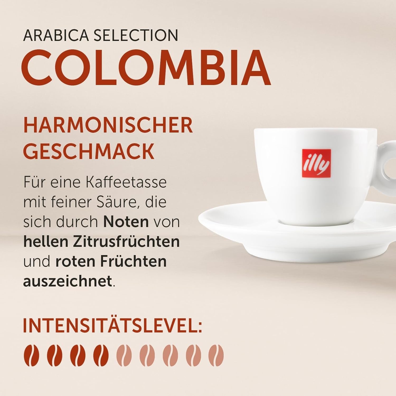 illy, Iperespresso Arabica Selection Kolombien, 100% Arabica mit Fruchtigen Noten von Zitrusfrüchten en Roten Früchten, Gesmack mit Tarter Säure, 6 Packungen à 18 Kapseln (Insgesamt 108 Kapseln)