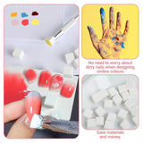 Nägel Selber Machen, Nageldesign-Hilfsmittel, 100 Stück Nail Art Schwämme Mit Metallgreifer, Schwammpinsel & Sponge Brush Applicator voor Gradient Nail Art Designs