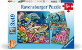 Ravensburger Kinderpuzzel - 12000859 Betoverende onderwaterwereld - 3X49-delige puzzel voor kinderen 5+ puzzel Naty Shop Standaardtitel