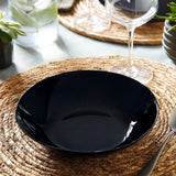 Arcopal Zelie serviesset van zwart glas, 12-delig, 4 plaatsen, zwart