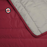 Zomerdeken van Italiaans linnen, brandveilig, microvezel, tweekleurig, bordeaux/lichtgrijs, 170 X 270 cm Quilts en quilts Naty Shop