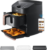 Midea Heteluchtfriteuse 2L, 1150W Airfryer, olievrij, Heteluchtfriteuse, Automatische uitschakelfunctie Huishoudelijke apparaten Naty Shop 11L