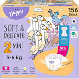 Bella Baby Happy Premium Luiers, Maat 6, Junior Extra, 15+ kg, 96 stuks, DERMATEST en OEKO-TEX Seal, Wegwerpluiers