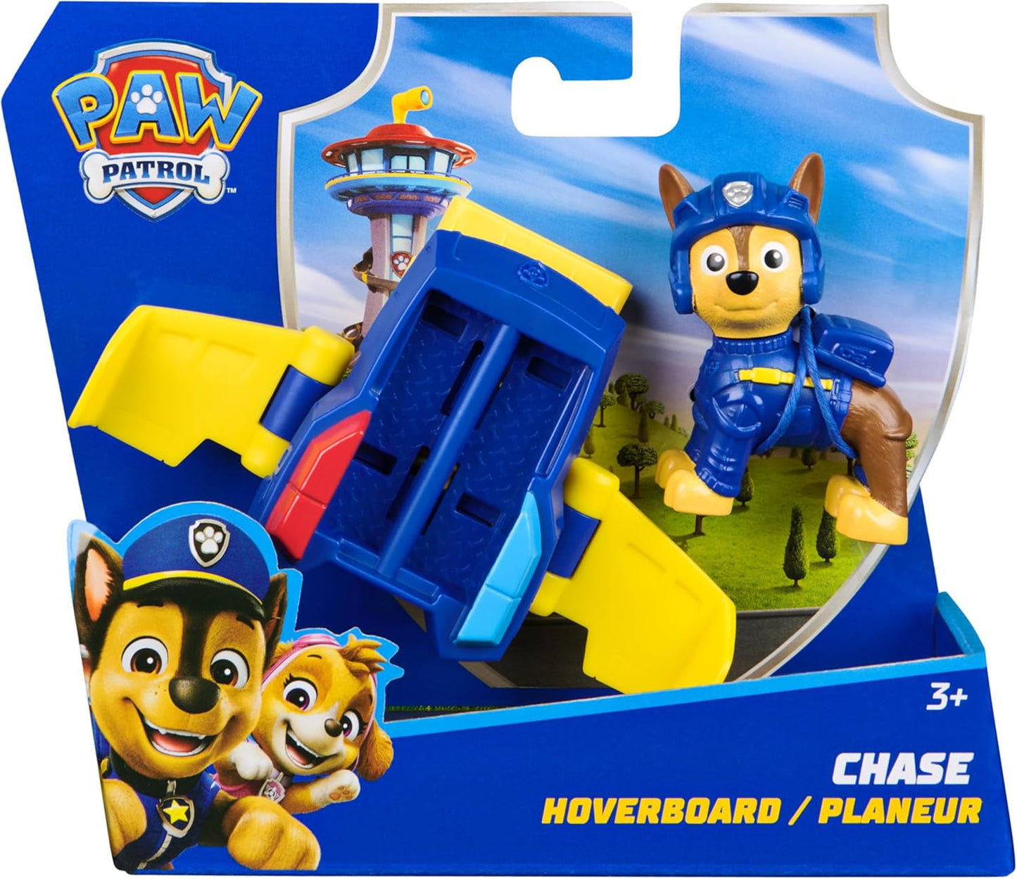 PAW PATROL Chase Action Pup Mini Reddingsvliegtuig Speelset met opvouwbare vleugels Speelgoed voor kinderen van 3 jaar oud Actiefiguren Naty Shop