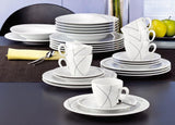 Seltmann Weiden 001.706904 Trio Highline Combinatieserviesset, 30-delig, 36,5 x 31,2 x 36,9 cm, wit