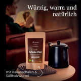 BIO Schoko Chai kruidenthee zonder suiker, met cacaopeulen, kaneel, zoethout en andere aromatische Chai-kruiden, 100 g