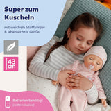 BABY Born Annabell 43 cm - Zachte pop met 7 elektronische functies en geluid - Geschikt voor kinderen vanaf 3 jaar - Pop inclusief accessoires - Werkt op batterijen
