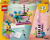 LEGO Creator 3In1 Typemachine met bloemen - speelgoed om te bouwen tot Keytar-model of tot bloempot met notitieboekje en pen - bouwset - cadeau voor meisjes en jongens vanaf 8 jaar 31169 Bouwsets Besuche den LEGO-Store