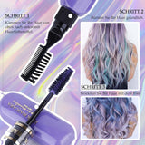 Instant haarverf 6 kleuren Tijdelijke haarmascara voor meisjes en vrouwen Wasbaar haarkrijt Regenboog haarmascara Haarverf voor carnaval Halloween Cosplay Feest Verjaardag (A) Naty Shop Haarverf