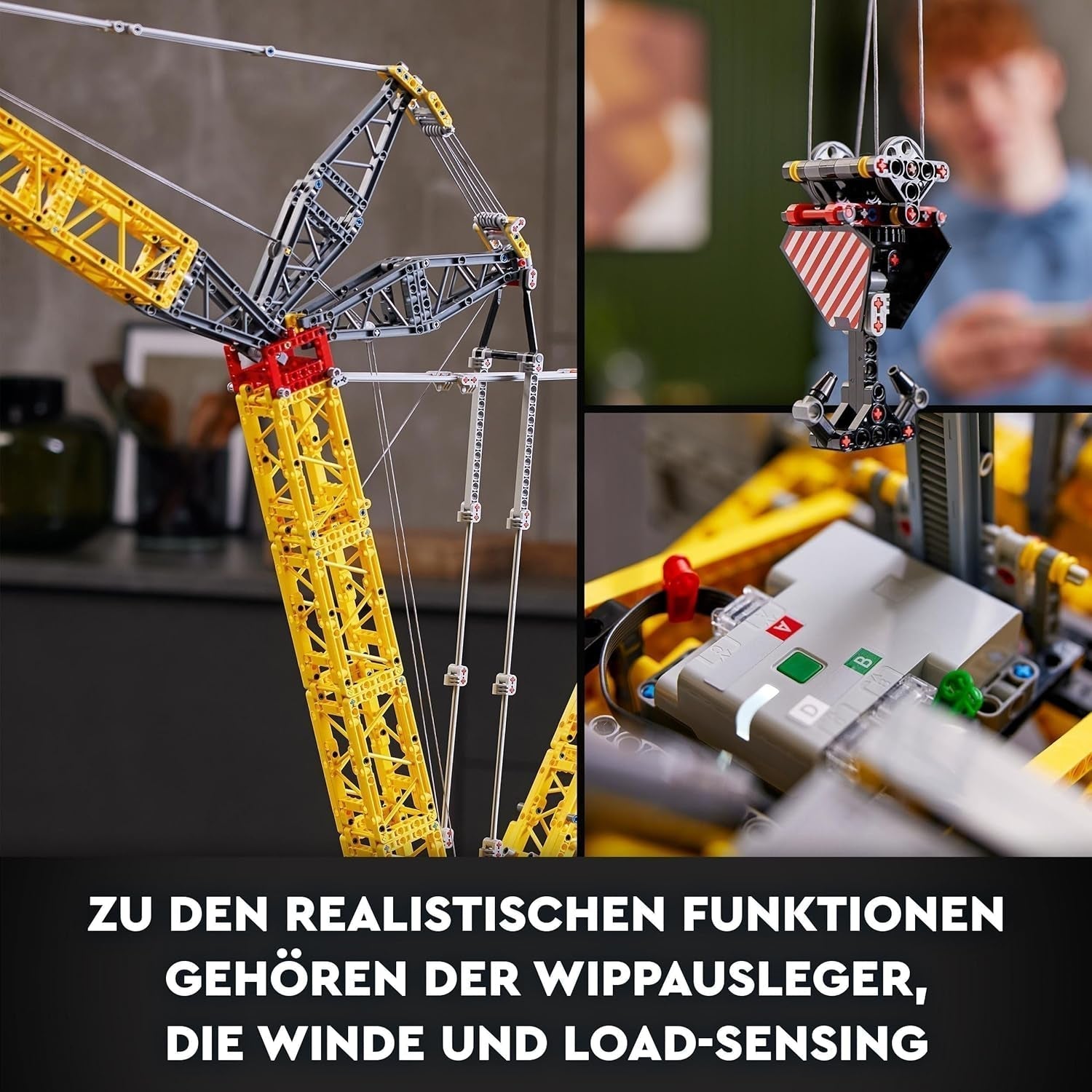 LEGO Technic Liebherr LR 13000 Rupskraanset, bouw het beste op afstand bestuurbare bouwvoertuigmodel met Control+ app, kraan met liersysteem en hefarm, grote modelbouwset voor volwassenen 42146 Besuche Den LEGO-Store bouwsets