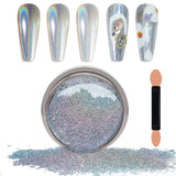 Chrome Nagel Pulver Spiegel Effect Metallic Staub Holografisch Glitter Glasierte Maniküre Decoratie Reflektierende Pigment voor DIY Gel Polish Nail Art, Harz Handwerk, Geschenke voor Goud
