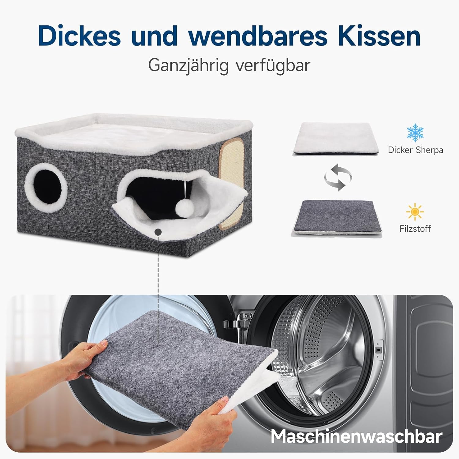 Dekens en meubels, Huisdieren, Grotten & Huizen, Katten, Kattenbedden, Katten - bedden, matrassen