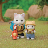 Sylvanian Families - 5763 Twee figuren Adventure Explorer Set Melkkat Vader Jongen Dierenfiguur Gedetailleerd speelgoed voor 3 jaar oude Naty Shop-poppen