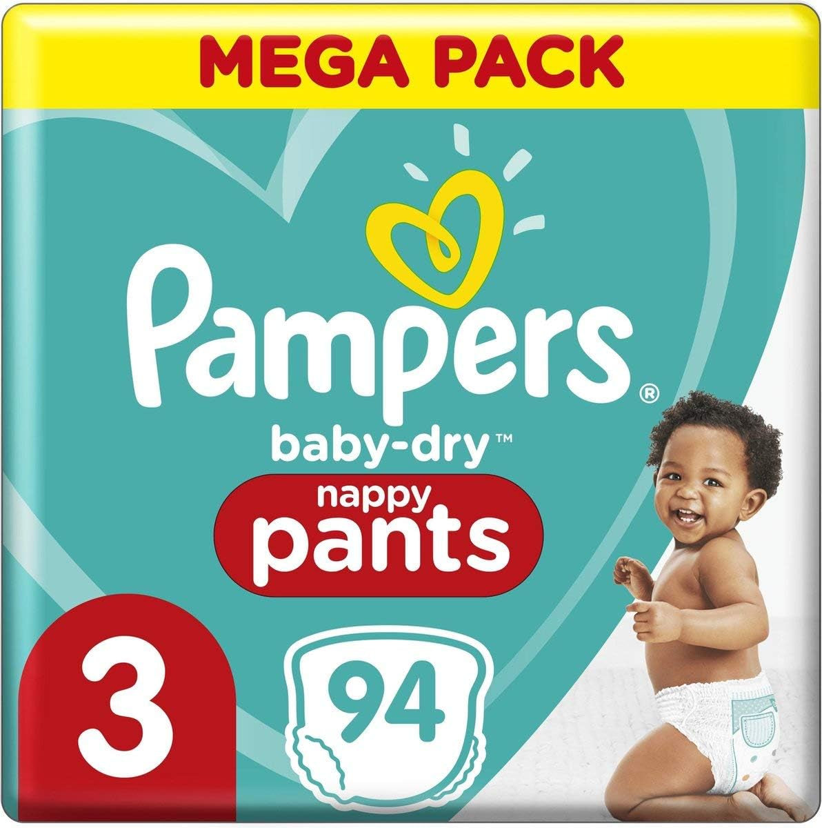 Luiers Pampers 81657566 Baby-Dry broek, wit
