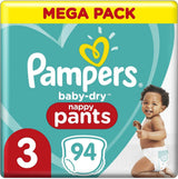 Luiers Pampers 81657566 Baby-Dry broek, wit
