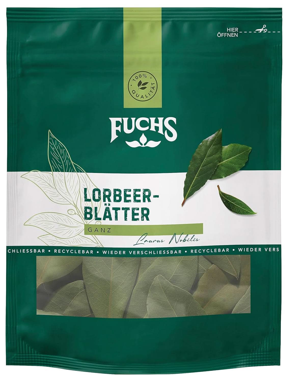 Fuchs - Laurierblaadjes in hersluitbare, recyclebare zak - gemaakt van natuurlijke ingrediënten - 7 gram Specerijen Naty Shop