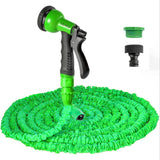 30 m uittrekbare tuinslang, 30 meter flexibele waterslang met 8-jet sproeikop, waterdichte intrekbare heavy-duty slang met 3/4 "en 1/2" connectoren (30 m, groen)